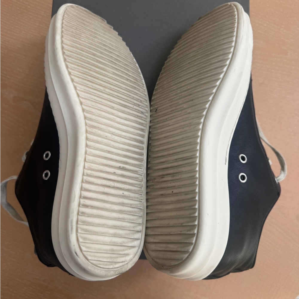Rick Owens Black and Cream Sneakers - Picture 9 of 12
